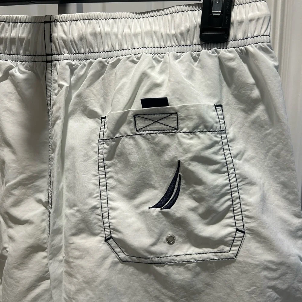 Nautica Men’s White Swim Trunks